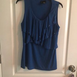 Sleeve less ruffles shirt